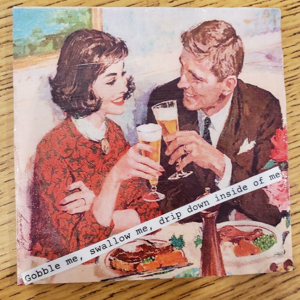 W.A.P. Lyric coaster